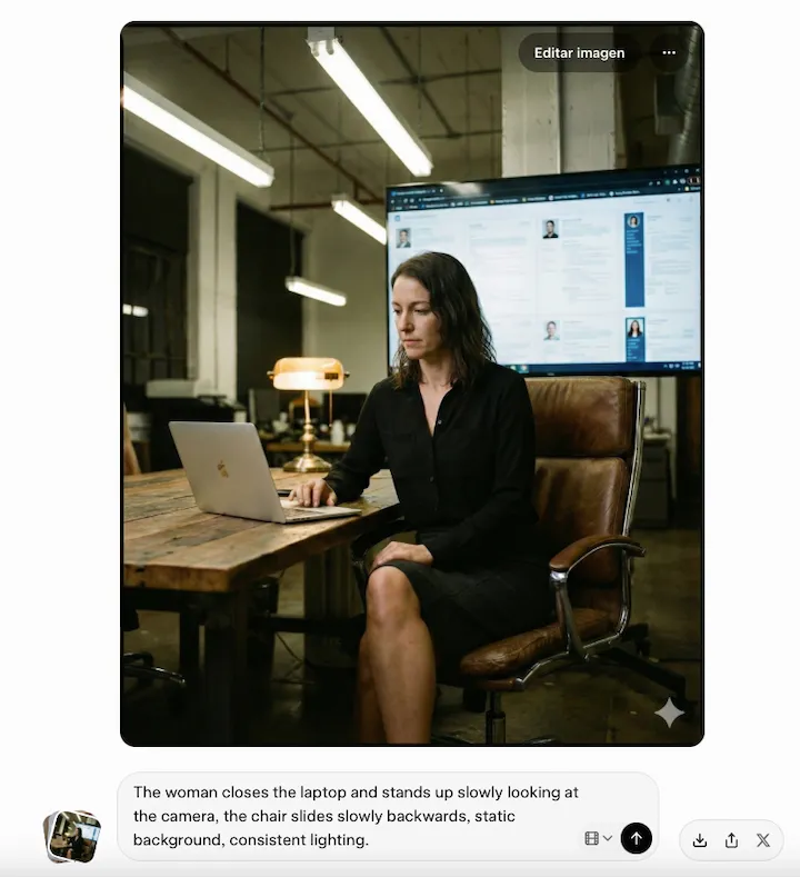 Prompt para un vídeo de 6 segundos en la IA de Grok