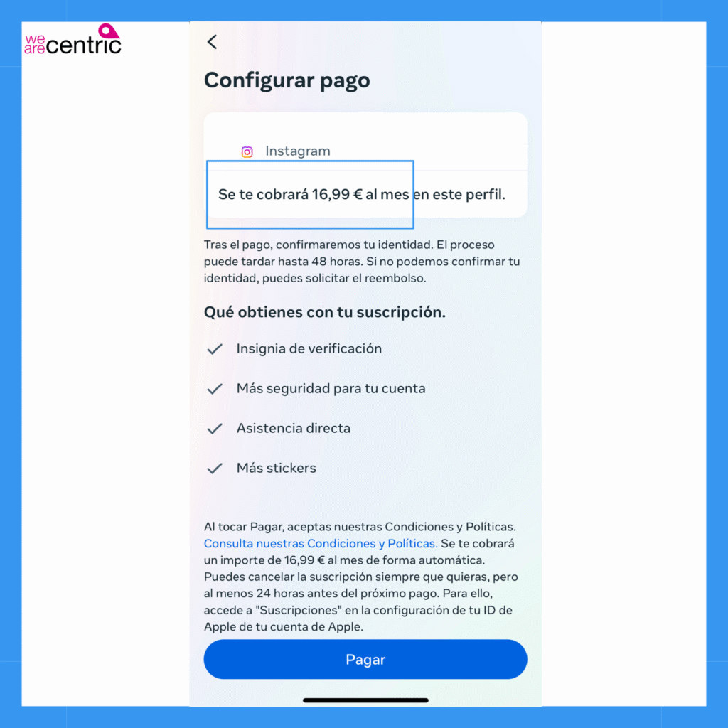 13,99 eur por meta verified